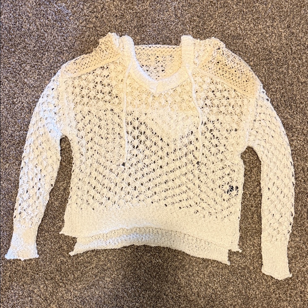 Pol Loose Knit, V-neck Hooded Sweater